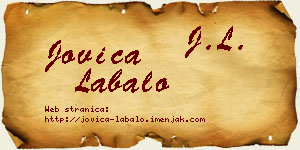 Jovica Labalo vizit kartica